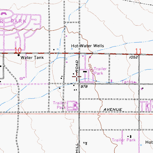 Topographic Map of Desert Edge Census Designated Place, CA