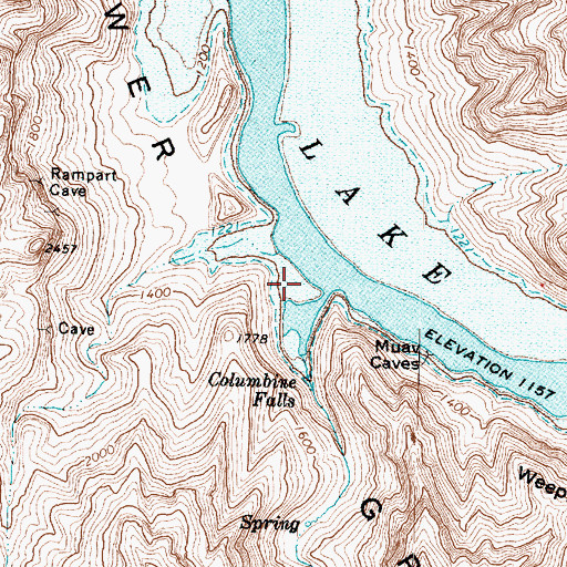 Topographic Map of Cave Canyon, AZ