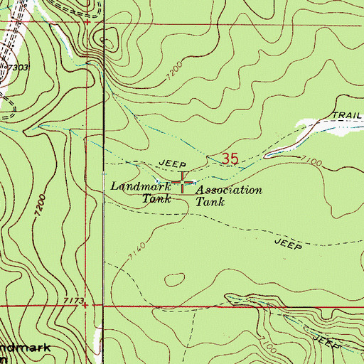 Topographic Map of Association Tank, AZ