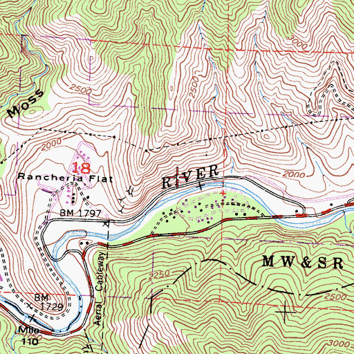 Topographic Map of El Portal Census Designated Place, CA