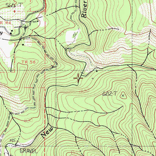 Topographic Map of China Creek, CA