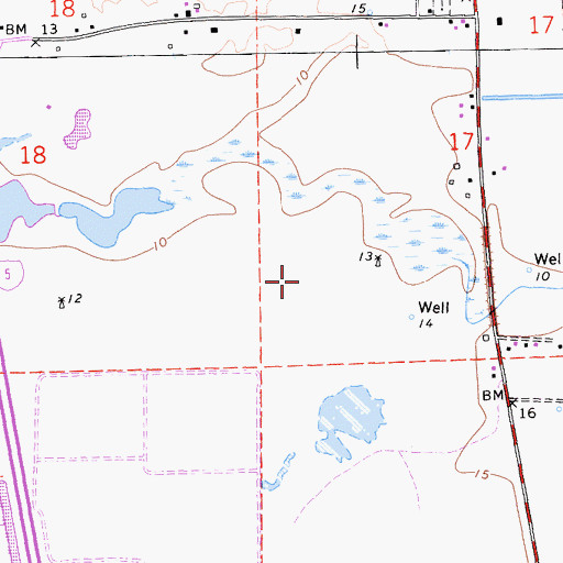 Topographic Map of Franklin Census Designated Place, CA