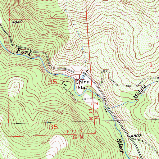 Topographic Map of China Flat, CA