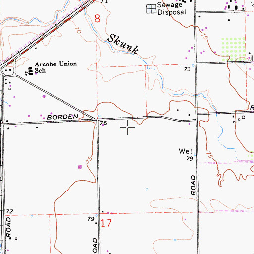 Topographic Map of Herald Census Designated Place, CA