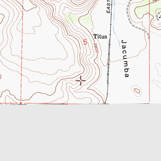 Topographic Map of Jacumba Census Designated Place, CA