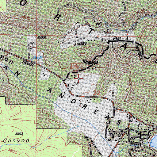 Topographic Map of Lake Hughes Census Designated Place, CA