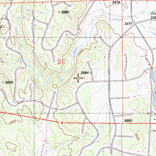 Topographic Map of Lake Riverside Census Designated Place, CA