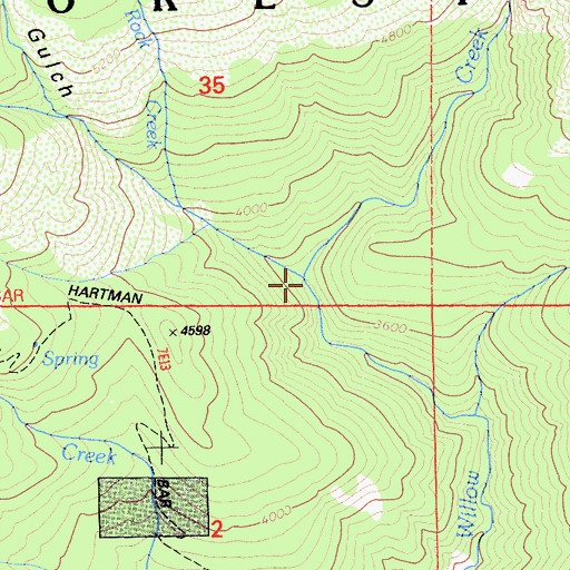 Topographic Map of China Gulch, CA