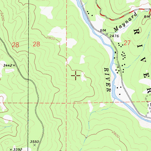 Topographic Map of Mad River Census Designated Place, CA