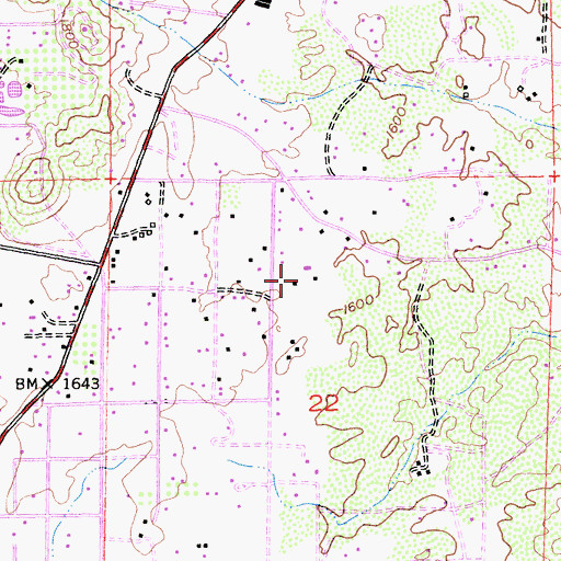 Topographic Map of Meadowbrook Census Designated Place, CA