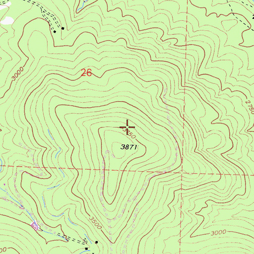 Topographic Map of Midpines Census Designated Place, CA