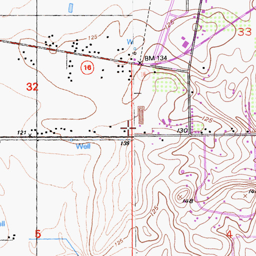 Topographic Map of Monument Hills Census Designated Place, CA