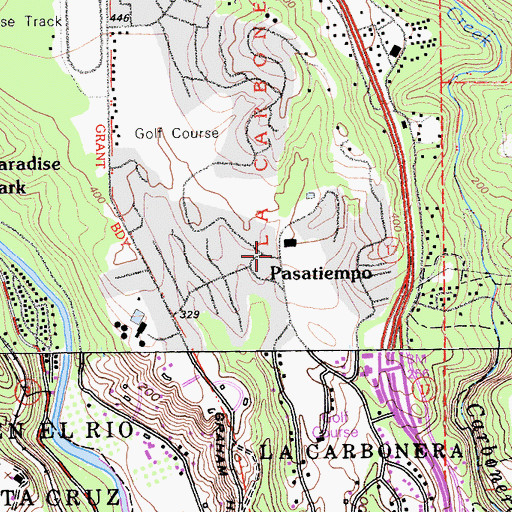 Topographic Map of Pasatiempo Census Designated Place, CA