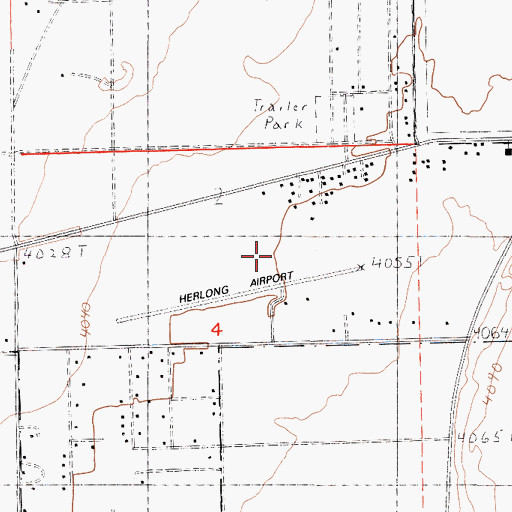 Topographic Map of Patton Village Census Designated Place, CA