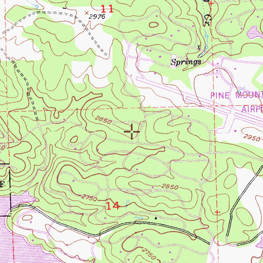 Topographic Map of Pine Mountain Lake Census Designated Place, CA