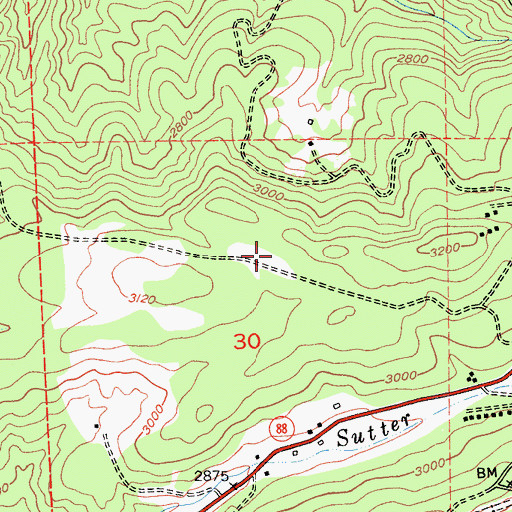 Topographic Map of Pioneer Census Designated Place, CA