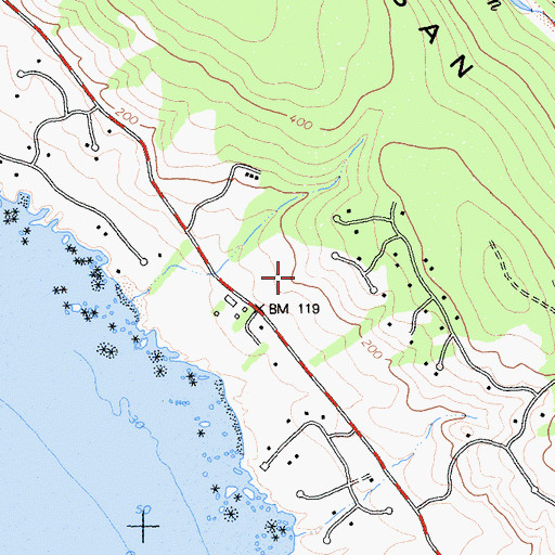 Topographic Map of Sea Ranch Census Designated Place, CA