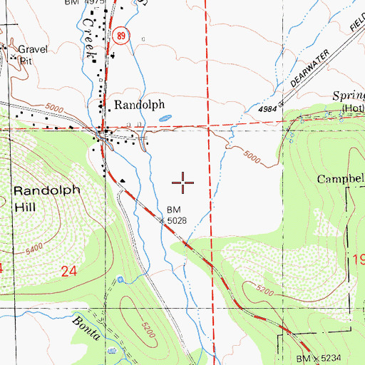 Topographic Map of Sierraville Census Designated Place, CA