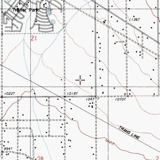 Topographic Map of Sky Valley Census Designated Place, CA