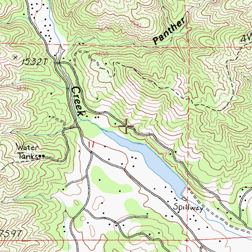 Topographic Map of Spring Valley Census Designated Place, CA