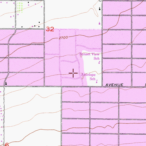 Topographic Map of Sun Village Census Designated Place, CA