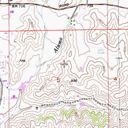 Topographic Map of Camino Tassajara Census Designated Place, CA