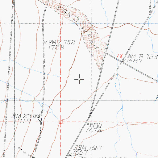 Topographic Map of Trona Census Designated Place, CA