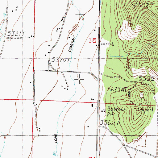 Topographic Map of Walker Census Designated Place, CA