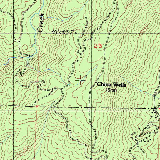 Topographic Map of China Wells, CA