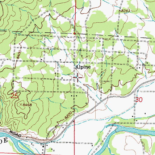 Topographic Map of Alpine Census Designated Place, CO