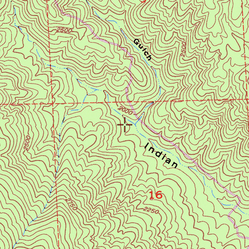 Topographic Map of Chinese Gulch, CA