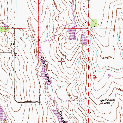 Topographic Map of Blue Sky Census Designated Place, CO