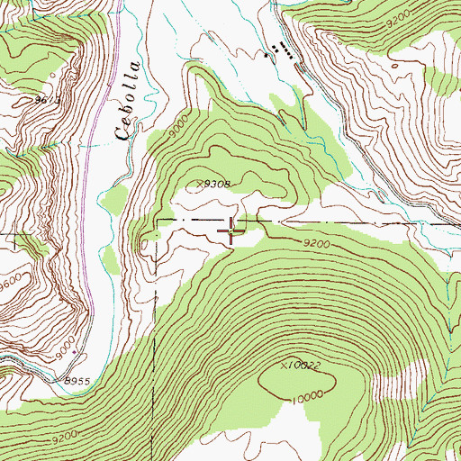Topographic Map of Cathedral Census Designated Place, CO