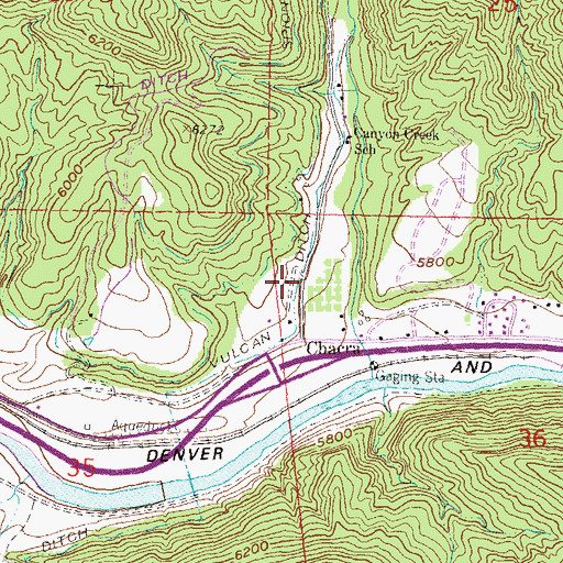 Topographic Map of Chacra Census Designated Place, CO