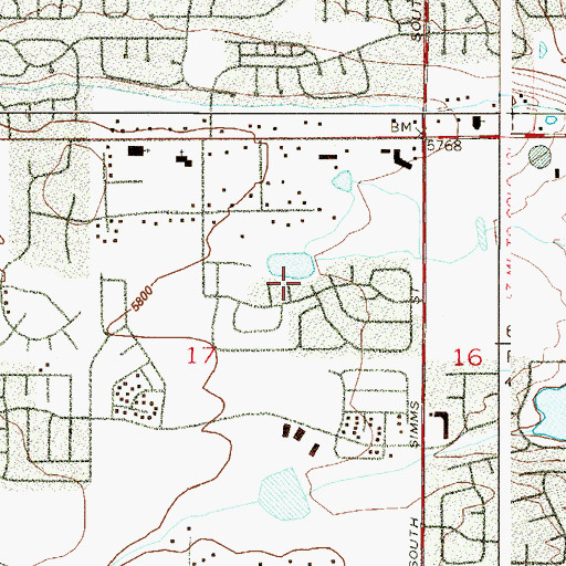Topographic Map of Dakota Ridge Census Designated Place, CO