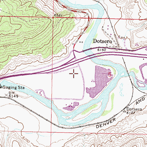 Topographic Map of Dotsero Census Designated Place, CO