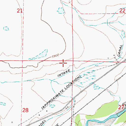 Topographic Map of El Moro Census Designated Place, CO