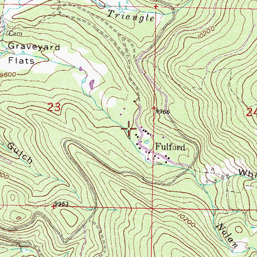 Topographic Map of Fulford Census Designated Place, CO