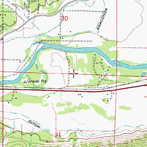 Topographic Map of Gerrard Census Designated Place, CO