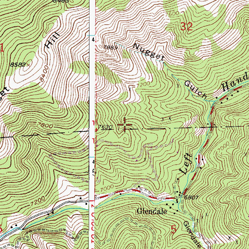Topographic Map of Glendale Census Designated Place, CO