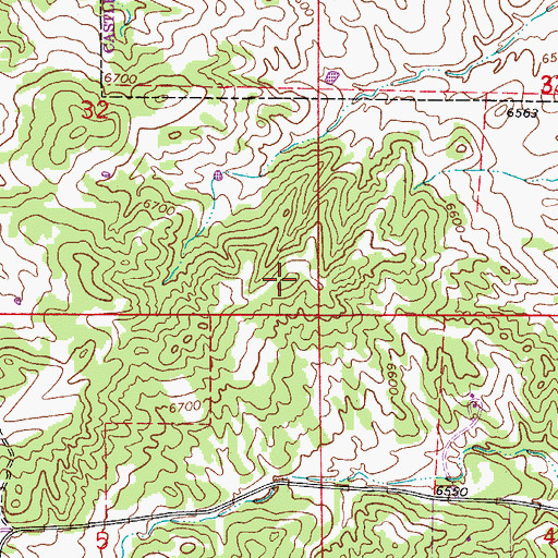 Topographic Map of Tomah Census Designated Place, CO
