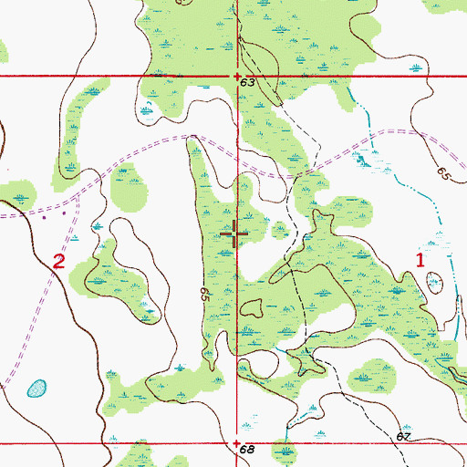 Topographic Map of Alafaya Census Designated Place, FL