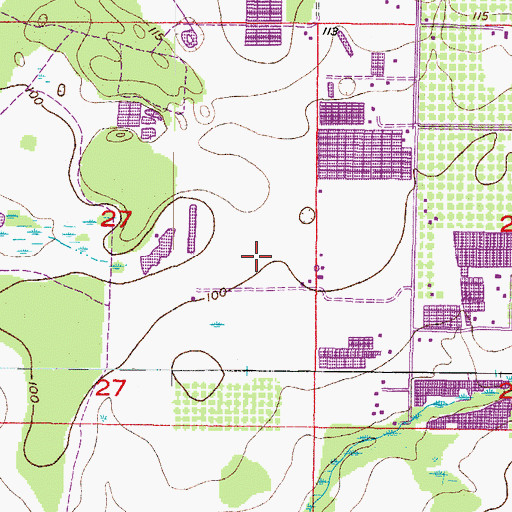 Topographic Map of Balm Census Designated Place, FL