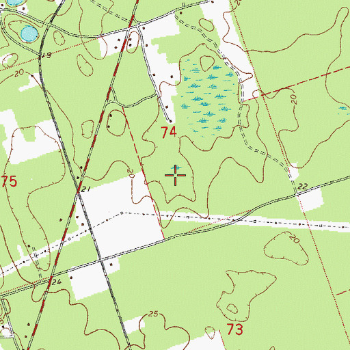 Topographic Map of Crawfordville Census Designated Place, FL