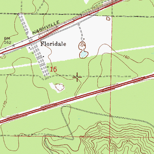 Topographic Map of Harold Census Designated Place, FL