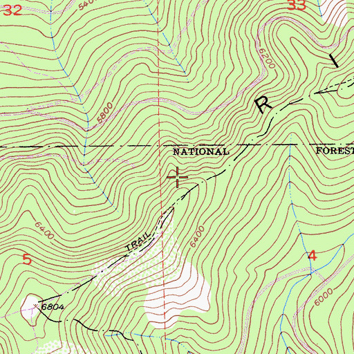 Topographic Map of Chipmunk Ridge, CA
