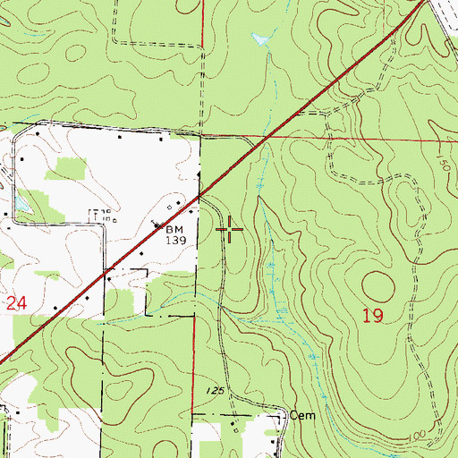 Topographic Map of Munson Census Designated Place, FL