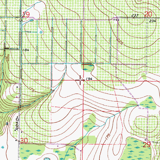 Topographic Map of Pasadena Hills Census Designated Place, FL
