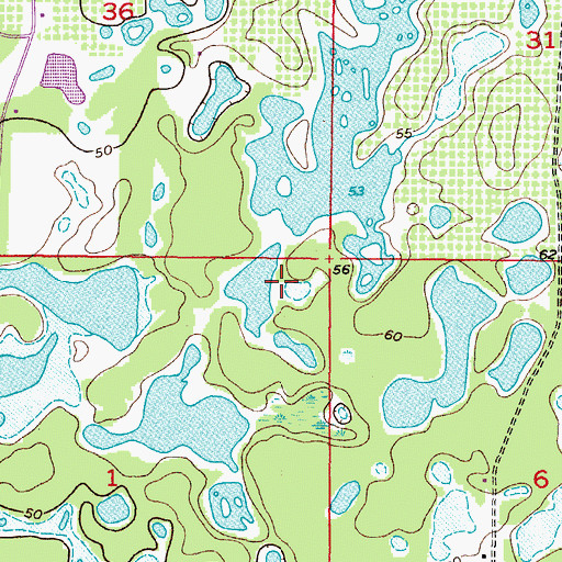 Topographic Map of Quail Ridge Census Designated Place, FL