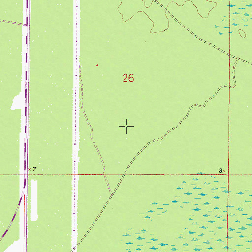 Topographic Map of Verona Walk Census Designated Place, FL
